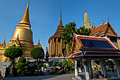 Bangkok Grand Palace,  Wat Phra Keow (temple of the Emerald Buddha). overview of the raised platform from south. 